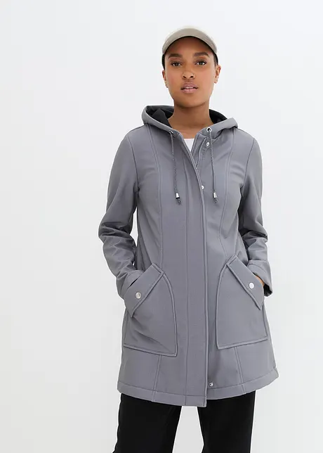 Softshell-parkas med hette, bonprix