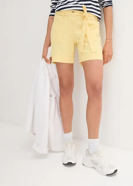 Twill-shorts med knytebelte, bpc bonprix collection