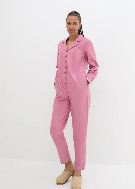 Jumpsuit i lin med 7/8-lengde, bpc bonprix collection