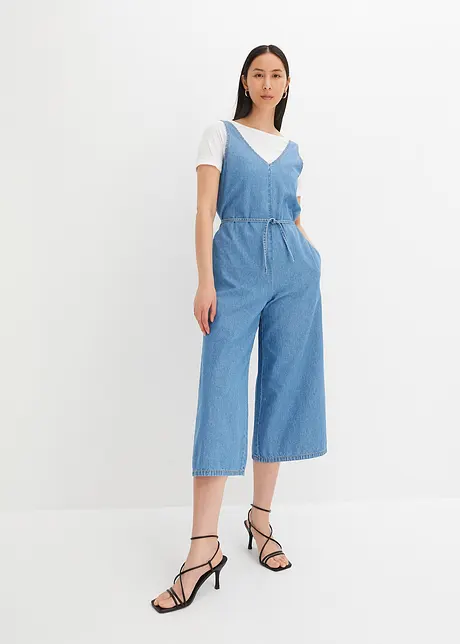 Denim-jumpsuit av ren bomull, RAINBOW