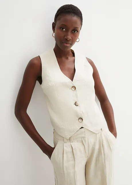 Vest i lin, bonprix
