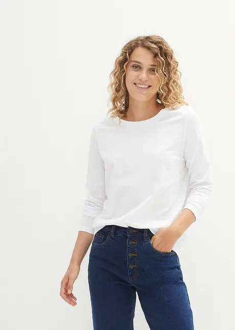 Essential, langermet topp med rund hals, seamless, bonprix PREMIUM