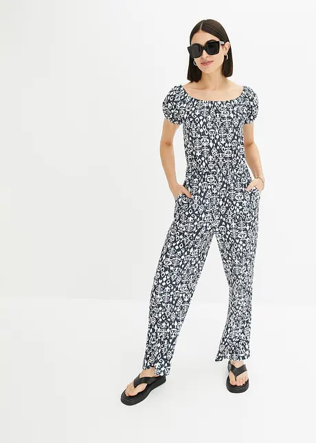 Jumpsuit med print, bonprix