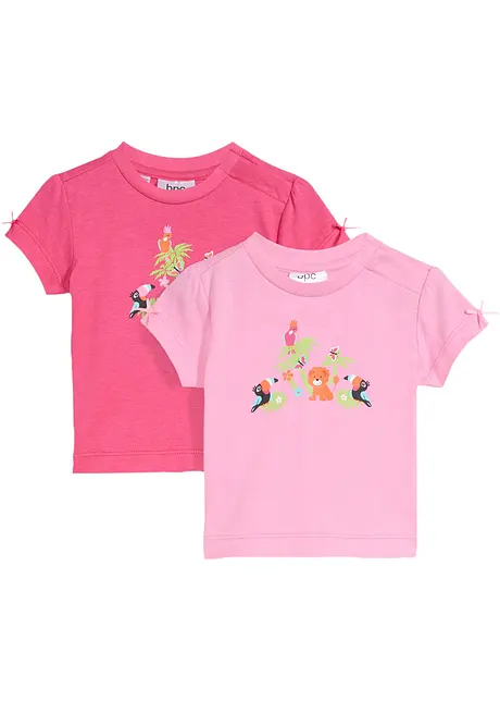 T-shirt av økologisk bomull til baby (2-pack), bpc bonprix collection