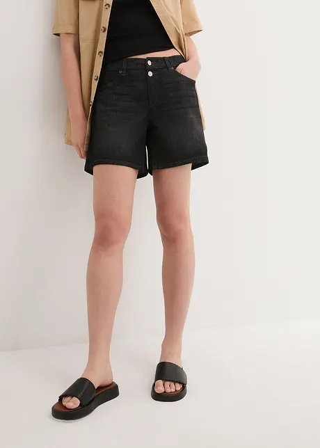 Wide Leg-jeans, Mid Waist, shorts, økologisk bomull, John Baner JEANSWEAR