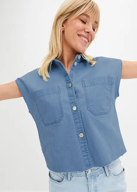 Boxy-jeansbluse, bonprix