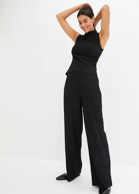 Dress i crinkle-jersey (2-delt sett), bonprix