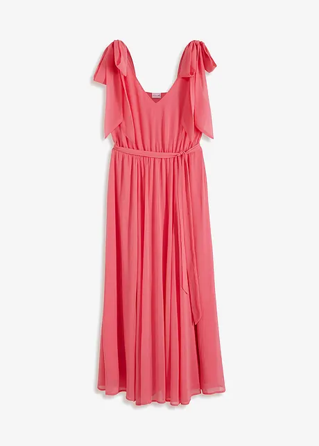 Chiffonkjole med sløyfedetaljer, bonprix