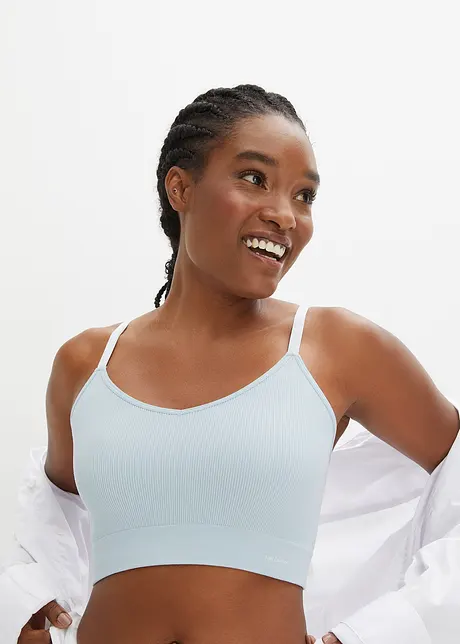 Feel Comfort Seamless-BH-topp i ribbemateriale, bonprix