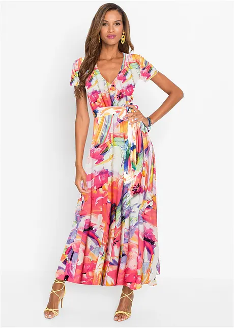 Kjole med blomsterprint, bonprix