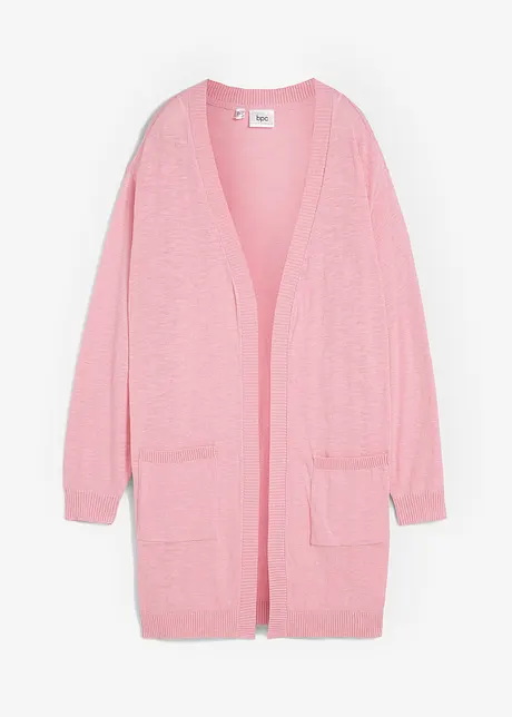 Finstrikket cardigan i bomull, bonprix
