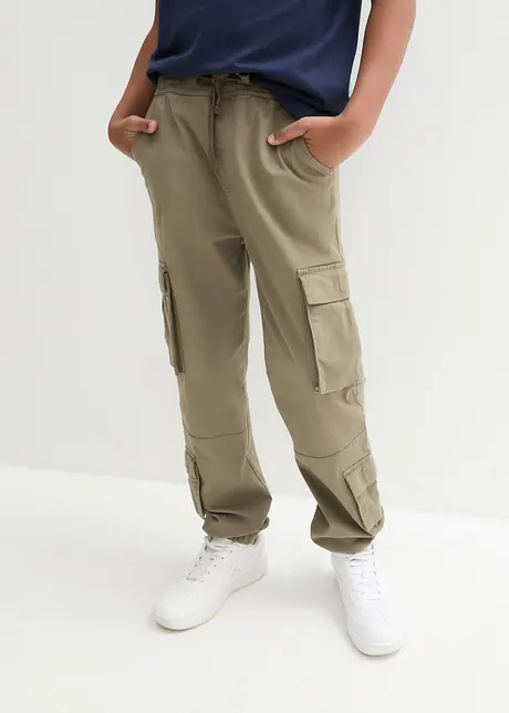 Pull on-cargobukse med stretch, Regular Fit, bonprix