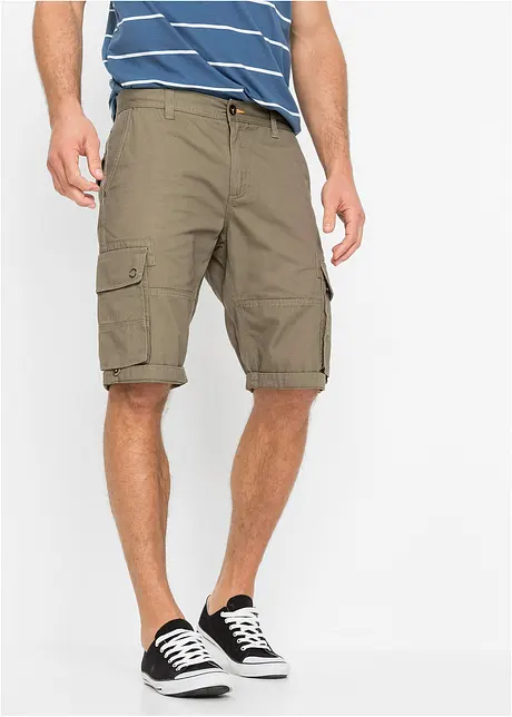 Cargo-bermuda i ren bomull, Regular Fit, bonprix