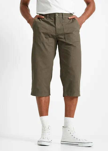 Lang bermudashorts i ren bomull, Regular Fit, bonprix