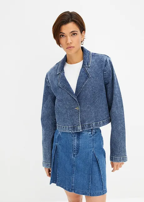 Kort denim-blazer, bonprix