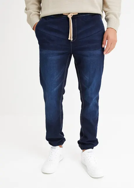 Regular Fit slip on-jeans med stretch, Tapered, bonprix