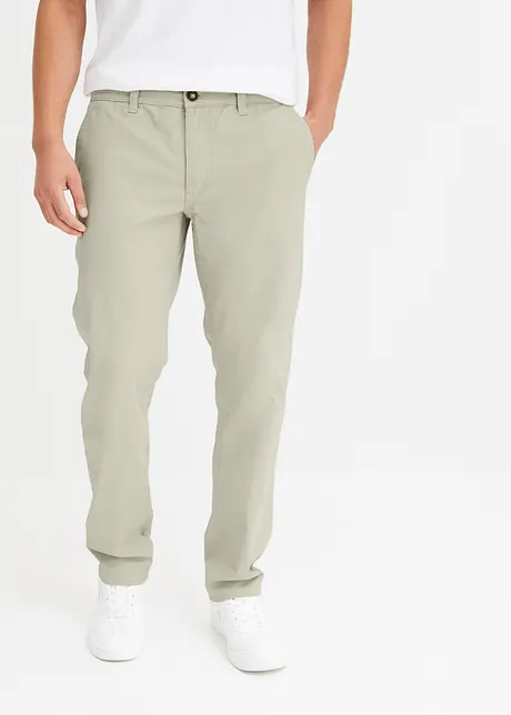 Loose Fit stretch-chinos med økologisk bomull, Straight, bonprix