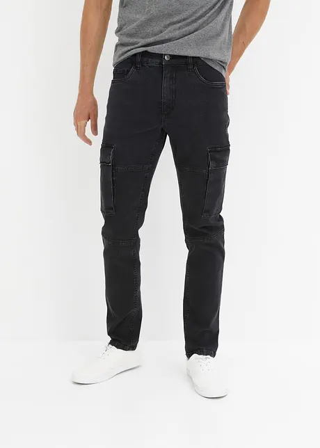 Slim Fit stretch-cargojeans, Straight, bonprix