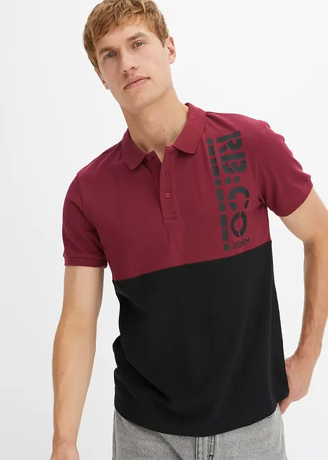 Piké poloshirt i økologisk bomull, slim fit, bonprix