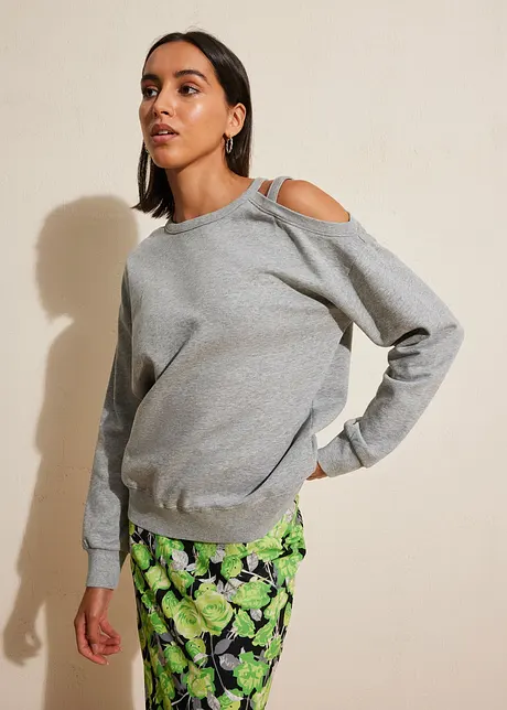 Oversized sweatshirt med cut-out, bonprix