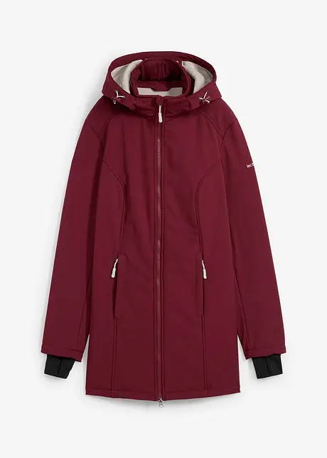 Lang funksjons-softshelljakke med teddyfleece, bonprix