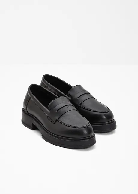 Loafers i skinn, bonprix