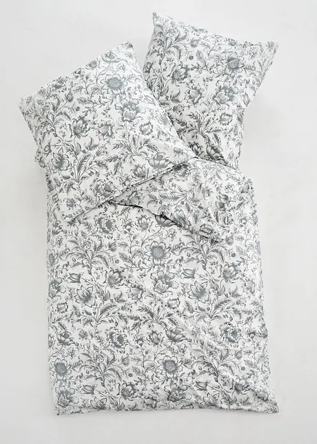 Sengesett i percale med blomsterdesign, bonprix