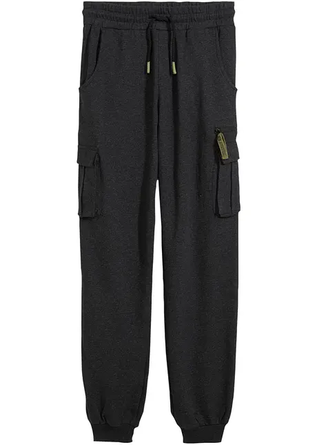 Joggebukse med cargolommer av myk bomullsmiks, bonprix