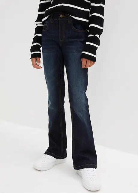 Myk jeansbukse for barn, Flared, bonprix