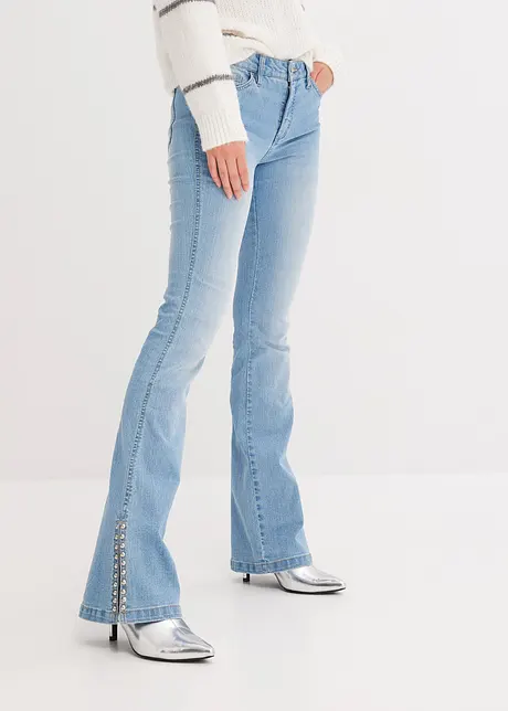 Flared jeans, Mid Waist, stretch, bonprix