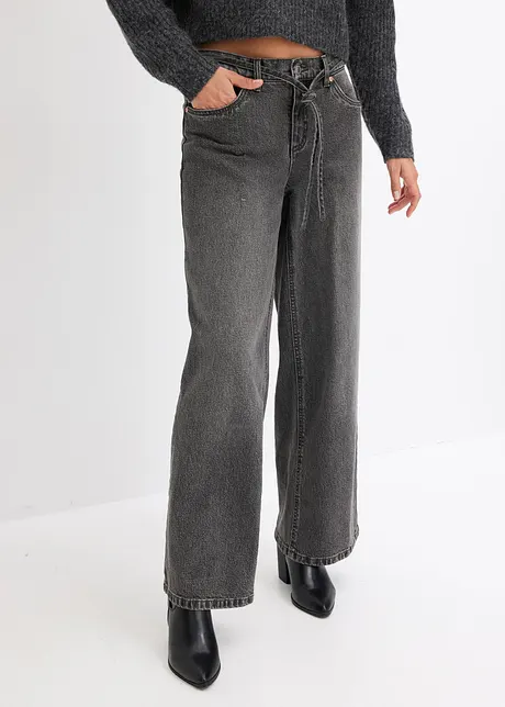 Wide Leg-jeans Mid Waist, bonprix