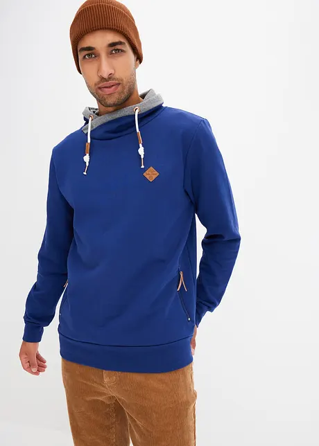 Sweatshirt med vid krage, bonprix