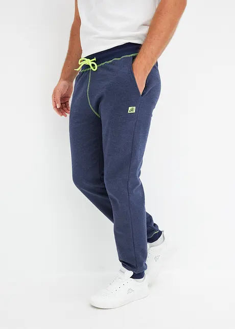 Joggebukse i denim-look med kontrastdetaljer, bonprix