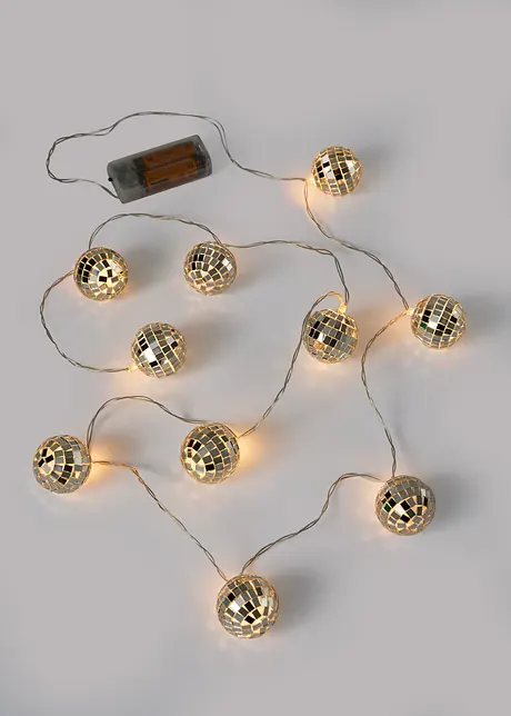 LED-lyskjede Glitterkuler, bonprix