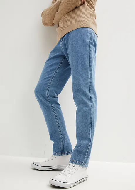 Classic Fit-jeans med linning som er elastisk i sidene, Straight, bonprix