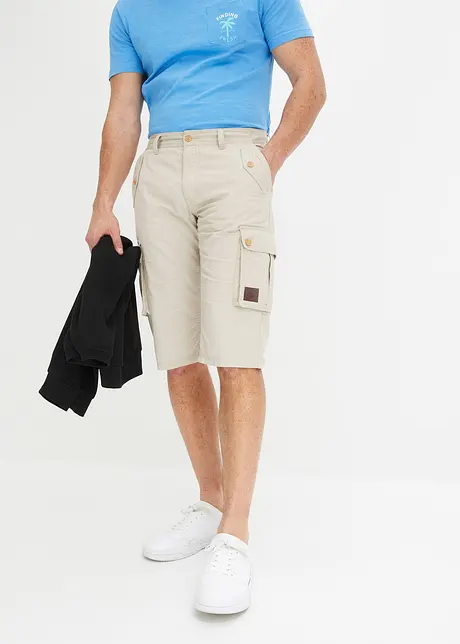 Cargo-bermudashorts i 100% bomull, Regular Fit, bonprix