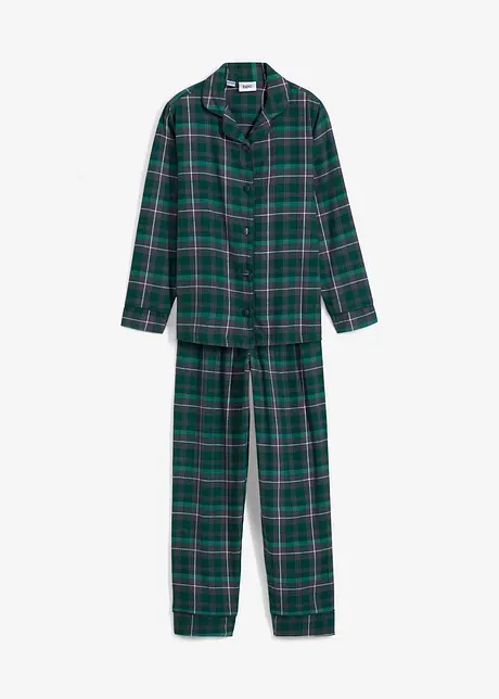 Vevd pyjamas i flanell for barn (2-delt sett), bonprix