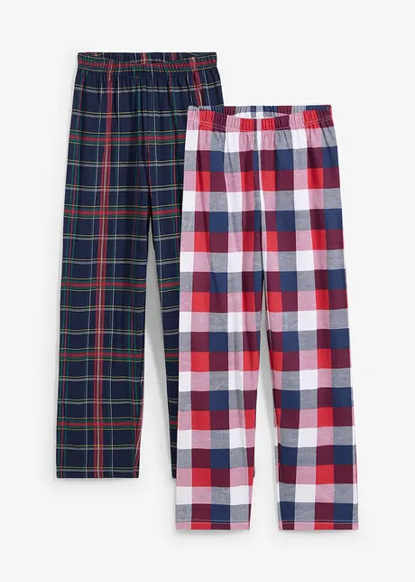 Pyjamasbukse med økologisk bomull (2-pack), bonprix