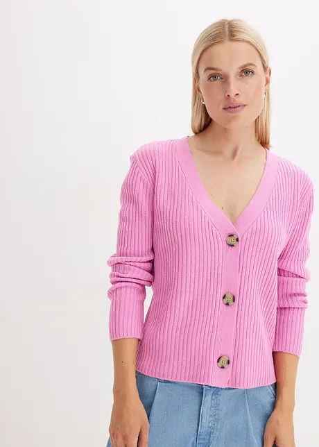 Ribbet cardigan, bonprix