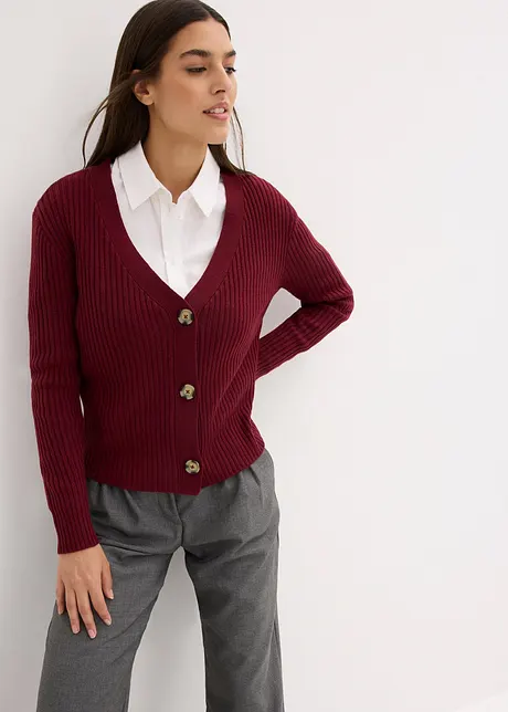 Ribbet cardigan, bonprix