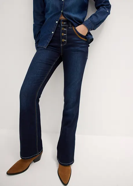 Bootcut-jeans Mid Waist, termo, bonprix