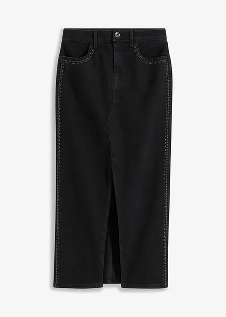 Jeansskjørt med pyntenagler, bonprix