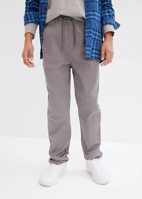 Regular Fit slip on-chinos med stretch og økologisk bomull for barn, Straight, bonprix