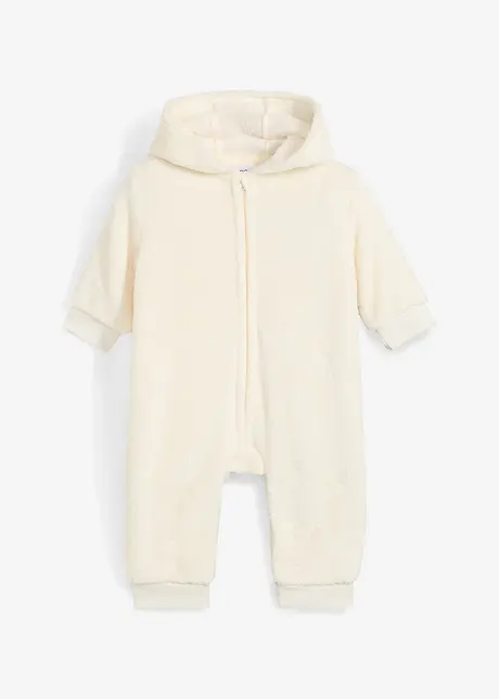 Baby fleece-jumpsuit med horn, bonprix