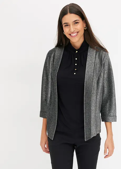 Jersey-blazer med glitter, bonprix