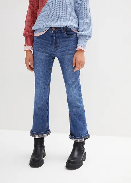 Stretch-termojeans for barn, BOOTCUT, bonprix