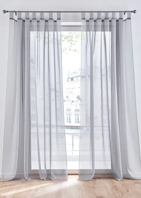 Gardin av lett voile (2-pack), bonprix