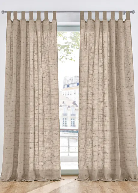 Gardin i lin-stil (1-pack), bonprix