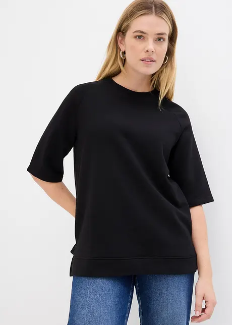 Sweatshirt i vid modell med sidesplitter, bonprix