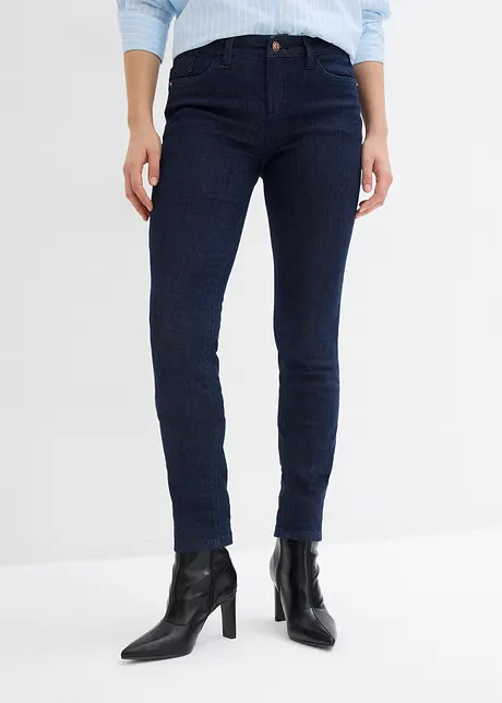 Skinny jeans Mid Waist, i økologisk bomull, bonprix